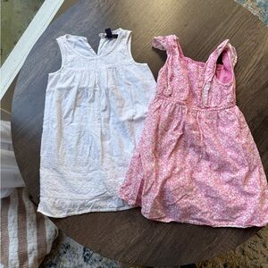 GAP Kids White and Pink Casual Dresses